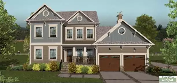 image of colonial house plan 4513